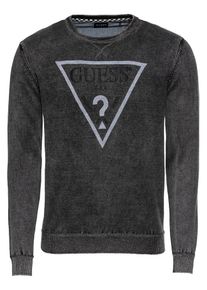 Guess, Herren Sweatshirt 'LS CN JAGUARS SWTR', Schwarz