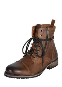 Pepe Jeans, Herren Schnürstiefel 'Melting Zipper', Braun