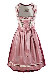 Marjo, Damen Dirndl, Creme / Dunkelpink / Bordeaux