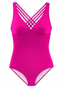 Lascana, Damen Badeanzug, Neonpink