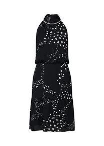 comma, Damen Kleid, Schwarz / Naturwei&szlig;