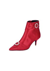 Heine, Damen Stiefelette, Rot / Silber
