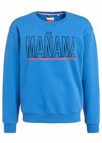 Khujo, Damen Sweatshirt 'Dylan Print', Marine / Royalblau / Orangerot