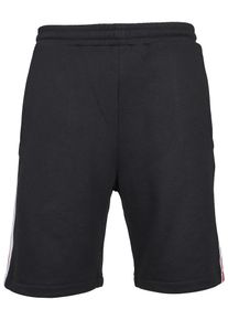 Urban Classics, Herren Sweatshorts, Feuerrot / Schwarz / Weiß