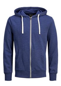 Jack & Jones JACK & JONES, Herren Sweatjacke, Violettblau / Wei&szlig;