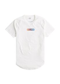 Hollister, Herren Shirt 'SS OMBRE PRINT LOGO', Wei&szlig;
