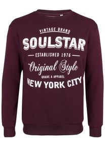 Soulstar, Herren Pullover, Burgunder