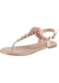 Buffalo, Damen Zehentrenner, Hellbeige / Rosa