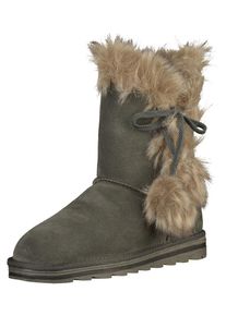Marco Tozzi, Damen Stiefelette, Hellbeige / Basaltgrau
