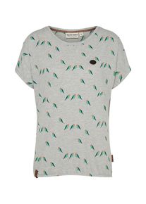 Naketano, Damen Shirt, Blau / Graumeliert / Mint / Dunkelorange