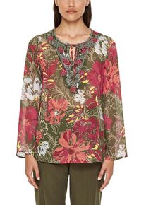 s.Oliver BLACK LABEL, Damen Tunika, Khaki / Koralle / Pink / Wei&szlig;