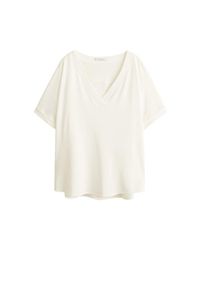 Violeta by Mango, Damen T-shirt 'Salsa4', Weißmeliert