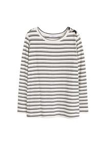 Violeta by Mango, Damen T-Shirt 'Berto', Schwarz / Weiß