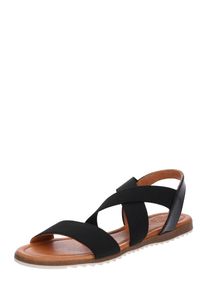 Apple of Eden, Damen Sandale 'Beta', Beige / Schwarz