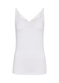 Vila, Damen Top mit Spitze, Wei&szlig;