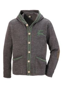 OS-Trachten, Herren Trachten-Strickjacke, Anthrazit