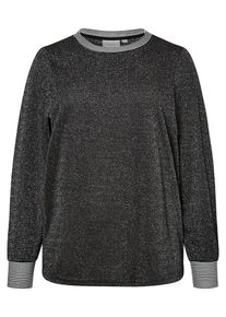 JUNAROSE, Damen Bluse, Schwarz / Wei&szlig;