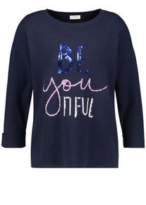 Gerry Weber, Damen Pullover, Navy / Hellpink / Weiß