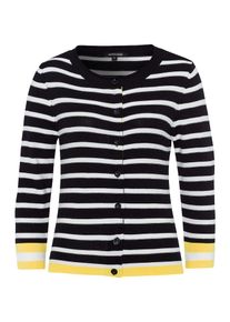 More & More MORE & MORE, Damen Cardigan, Marine / Gelb / Wei&szlig;