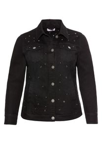 sheego Denim, Damen Jacke, Schwarz