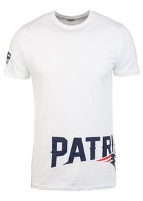 New Era, Herren T-Shirt 'NFL Wrap Around New England Patriots', Taubenblau / Hellrot / Weiß