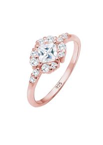 Elli Premium, Damen Ring, Rosegold / Transparent