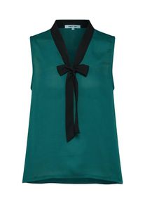 ABOUT YOU, Damen Bluse 'Elfie', Smaragd / Schwarz