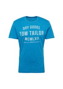 Tom Tailor, Herren T-Shirt, Royalblau / Weiß