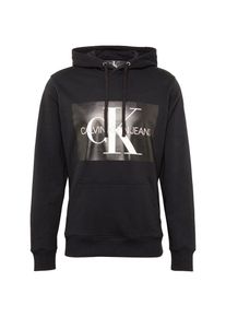 Calvin Klein Jeans, Herren Kapuzenpullover 'MONOGRAM BOX LOGO HOODIE', Schwarz