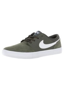 NIKE SB, Herren Sneaker 'Portmore II Solar', Khaki / Wei&szlig;