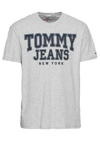Tommy Jeans, Herren T-Shirt 'TJM ESSENTIAL COLLEGE TEE', Dunkelblau / Grau