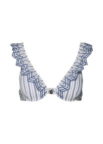 Seafolly, Damen Bademode 'Continuous Underwire Bra', Blau / Weiß
