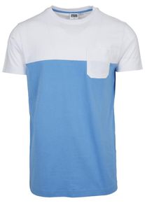 Urban Classics, Herren T-Shirt, Himmelblau / Weiß