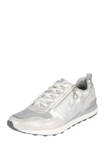 s.Oliver RED LABEL, Damen Sneaker mit Zipper, Silber / Wei&szlig;