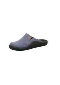 Romika, Herren Hausschuhe, Rauchblau / Schwarz