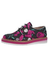 Heine, Damen Schn&uuml;rer, Smaragd / Pink / Schwarz