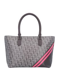 TRUSSARDI JEANS, Damen Shopper 'Vaniglia', Grau / Dunkelgrau / Pink
