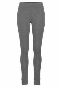 Lascana, Damen Yoga Leggings, Graumeliert