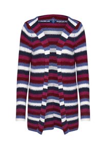 Tom Tailor, Damen Strickjacke, Blau / Rot
