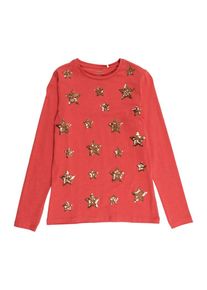 name it, M&auml;dchen Longsleeve 'NKFNOMIE', Bronze / Rot