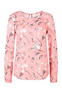 Q/S Designed By, Damen Tunika mit Blumuster, Mischfarben / Rosa