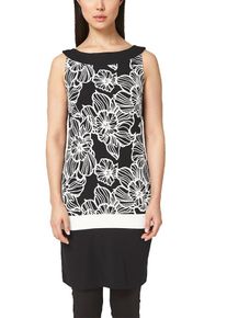 s.Oliver BLACK LABEL, Damen Longtop, Schwarz / Wei&szlig;