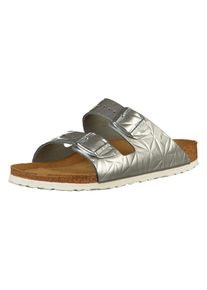 Birkenstock, Damen Pantoletten 'Arizona', Braun / Silber