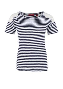 s.Oliver RED LABEL, Damen Streifenshirt, Nachtblau / Weiß