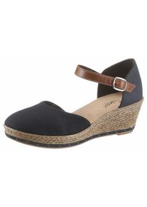 Rieker, Damen Riemchensandalen, Dunkelblau / Braun