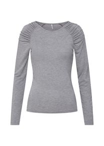 Only, Damen Shirt 'onlRUNA L/S TOP BOX JRS', Hellgrau