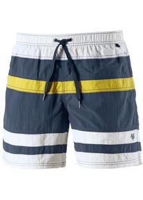 Marc O'Polo Marc O'Polo, Herren Badeshorts, Blau / Gelb / Wei&szlig;