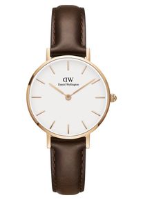 Daniel Wellington, Damen Uhr 'Classic Petite 28 Bristol DW00100227', Kastanienbraun / Gold / Wei&szlig;