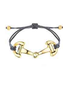 dimacci, Damen Armband 'Pony 78310', Gold / Basaltgrau