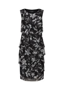 comma, Damen Kleid, Schwarz / Weiß